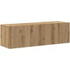 TV staliukas 7 dalių sieninis televizoriaus spintelės komplektas Artisan Oak