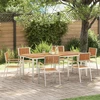Lauko valgomojo komplektas 7 vnt. 200 x 90 x 75 cm