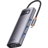 Hub 7in1 Baseus Metal Gleam Series USB-C iki 3x USB 3.0 + HDMI + USB-C PD + VGA + Ethernet RJ45