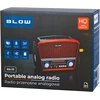 Nešiojamasis analoginis AM/FM radijas BT BLOW RA17 saulės energija varomas, raudonas