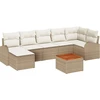 Sodo Sofų Rinkinys 8 vnt. Bežinė ir kreminė poliratanas