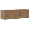 TV staliukas 8 dalių sieninis televizoriaus spintelės komplektas Artisan Oak