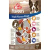 8in1 Flavours trigubo skonio skanėstas šuniui XS/S, žiedai, 80 g