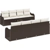 Sodo Sofų Rinkinys Ruda 55 x 55 x 37 cm poliratanas