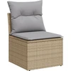 Sodo Sofų Rinkinys 9 vnt. Smėlio Poli ratanas