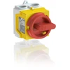 ABB Jungiklis korpuse 2P 400V AC22 20A korpuse IP67 plastikinė rankenėlė geltonai raudona ONE20M2Y 1SCA135533R1001