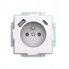 ABB Lizdas su kaiščiu ir sklendėmis, 2x USB A+C ZONI baltas 5569T-A32357 500 2CHT693257A4500