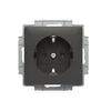 ABB Schuko lizdas su sklendėmis ZONI matinės juodos spalvos 6620T-A07657 237 2CHT207657A4237