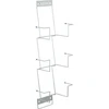 Pirštinių lentynėlė, ABENA Flexi rack, 12,5 cm x 260 x 630 mm, sidabrinė, nerūdijančio plieno, 3 dėžėms, reguliuojamo dydžio