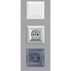 Plastrol Lizdas wtyczkowe podwójne -perła- p/t 2x2p 16a, 250v do systemu ramkowego, sidabrinė