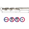 Wiertło „Baildon DIN 338 RN NWKa INOX“ nerūdijančio plieno grąžtas, 10,5 mm, HSS-E Co5 (S), 133–87 mm, 5 vnt.