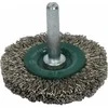 Abraboro Diskinis šepetys 50 mm ABRABORO - gofruota viela, kotelis, INOX