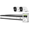 ABUS apsaugos centro TVVR36423T komplektas su 2 PoE mini vamzdinėmis kameromis ir įrašymo įrenginiu (TVVR36423T)