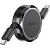 Acefast C13-03 USB-C – USB-C 60W kabelis Retractable – juodos spalvos