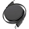 Acefast C13-03 USB-C – USB-C 60W kabelis Retractable – juodos spalvos