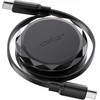 Acefast C13-03 USB-C – USB-C 60W kabelis Retractable – juodos spalvos
