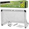 Sulankstomi futbolo vartai su kamuoliu ir pompa 90x61x59 cm