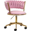 Activeshop Biuro kėdė su ratukais 4Rico QS-GW01G Velvet Rožinė