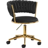 Activeshop Biuro kėdė su ratukais 4Rico QS-GW01G Velvet Juodas