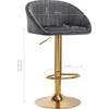 Activeshop Baro kėdė STILISIMUS VELVET Pilkas GOLD