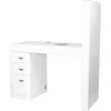 Activeshop Manikiūro stalas su dulkių surinkėju COSMETIC DESK RIGHT SHELF Baltas