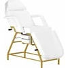 Activeshop Kosmetologinis krėslas BEAUTY CHAIR 557G MODEL GOLD Baltas