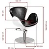 Activeshop Kirpyklos kėdė GABBIANO HAIRDRESSING CHAIR AMSTERDAM ROUND Juodas Baltas