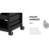 Activeshop Kirpėjo vežimėlis GABBIANO HAIRDRESSER HELPER 68A Juodas