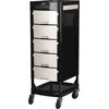 Activeshop Kirpėjo vežimėlis GABBIANO HAIRDRESSER HELPER FT65 Juodas/Baltas