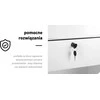 Activeshop Registratūros stalas GABBIANO RECEPTION DESK DIAMOND Baltas