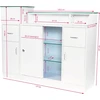 Activeshop Registratūros stalas GABBIANO RECEPTION DESK SHOWROOM GLASS Baltas
