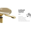 Activeshop Kosmetologinė meistro kėdutė Gabbiano Fine Gold