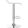 Activeshop Baro kėdė WAVY ECO LEATHER CHROME Baltas