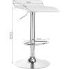 Activeshop Baro kėdė WAVY ECO LEATHER CHROME Baltas