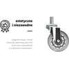 Activeshop Kółko do taboretu Roll Speed Sidabrinė na wcisk komplektas 5 vnt