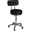 Activeshop Kosmetologinė meistro kėdutė STOOL BEAUTY BACKREST AM-877 Juodas