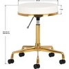 Activeshop Kosmetologinė meistro kėdutė GREEK MODEL 2 Baltas GOLD