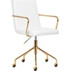 Activeshop Biuro kėdė su ratukais QS-OF211G Gold Baltas