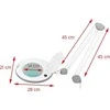Activeshop Kosmetologinė LED lempa su lupa ELEGANTE 60LED 5D 8W Baltas