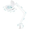 Activeshop Kosmetologinė LED lempa su lupa ir stalviršio spaustuvu Elegante 6030 3D, balta
