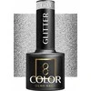 Activeshop Hibridinis nagų lakas Ocho Nails Color Glitter, G03 sidabrinė, 5 g
