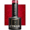 Activeshop Hibridinis nagų lakas Ocho Nails Color Glitter, G10 raudona, 5 g