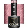 Activeshop Hibridinis nagų lakas Ocho Nails Color Glitter, G08 rožinis, 5 g