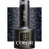 Activeshop Hibridinis nagų lakas Ocho Nails Color Gray, 607 tamsiai pilka, 5 g