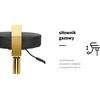 Activeshop Kosmetologinė meistro kėdutė STOOL BEAUTY BACKREST ROUND GOLD Juodas