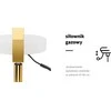 Activeshop Kosmetologinė meistro kėdutė BEAUTY BACKREST ROUND GOLD Baltas