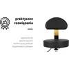 Activeshop Kosmetologinė meistro kėdutė STOOL BEAUTY BACKREST ROUND GOLD Juodas