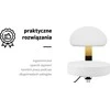 Activeshop Kosmetologinė meistro kėdutė BEAUTY BACKREST ROUND GOLD Baltas