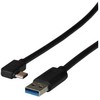 Efb Elektronik EFB USB 3.2 Gen1 5Gbit 3A jungiamasis kabelis, A tipo kištukas - C tipo kištukas, 90 laipsnių, 3m