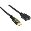 Adaptec TECHLY HDMI didelės spartos prailginimo kabelis, 1 m, juodas, su Ethernet 4K 30Hz 19 kontaktų HDMI kištuku ir 19 kontaktų HDMI kištuku, su auksiniais kontaktais